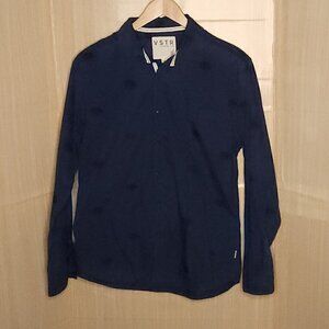 VSTR Blue Black Bear Print Button Down Large